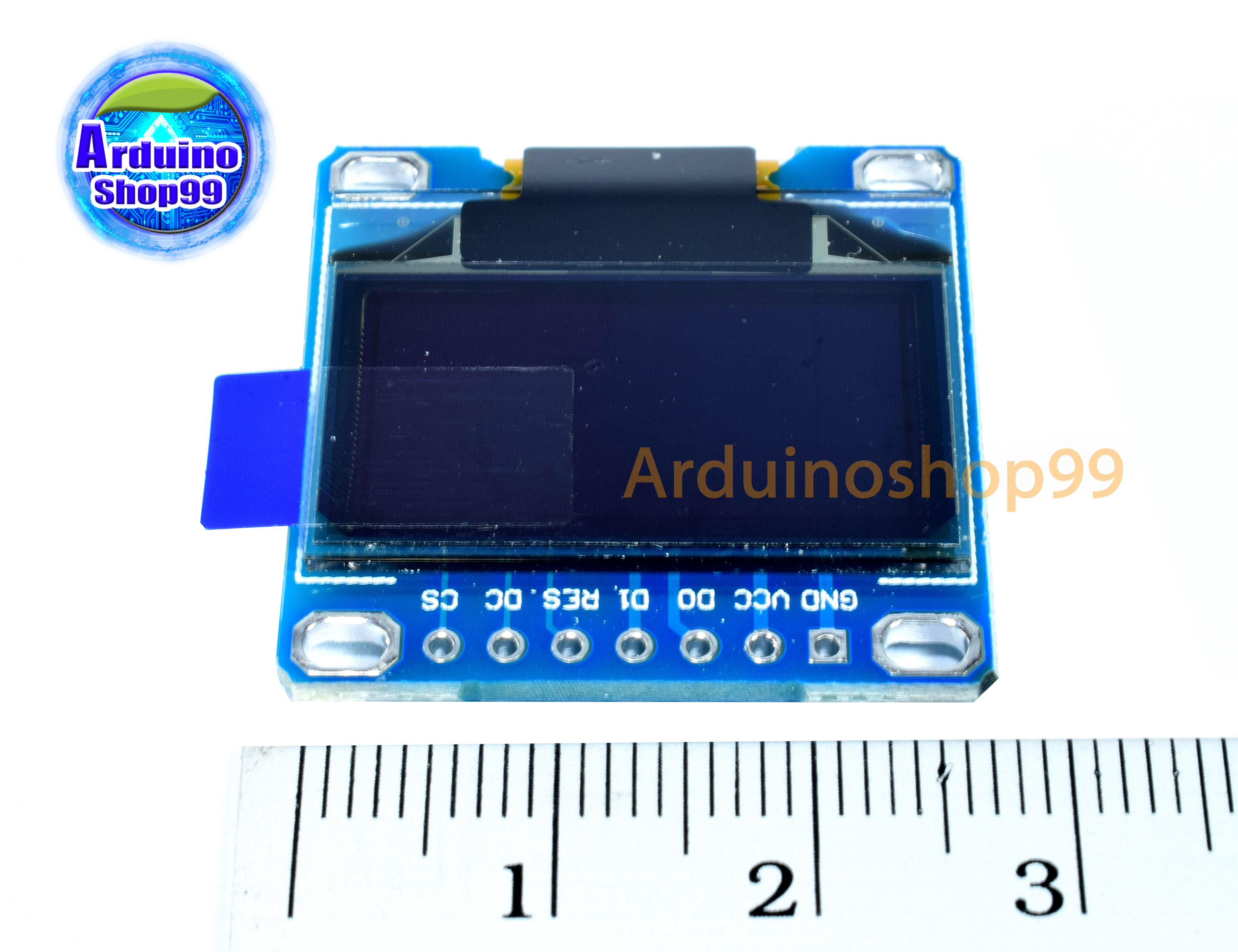 จอแสดงผล OLED ขนาด 0.96 นิ้ว แบบ SPI/I2C สีน้ำเงิน 7 pin