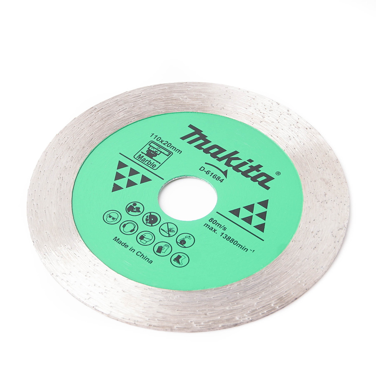 MAKITA D-61684 ใบเพชร 4"x1.5mm น้ำ เรียบ-เขียว หินอ่อน