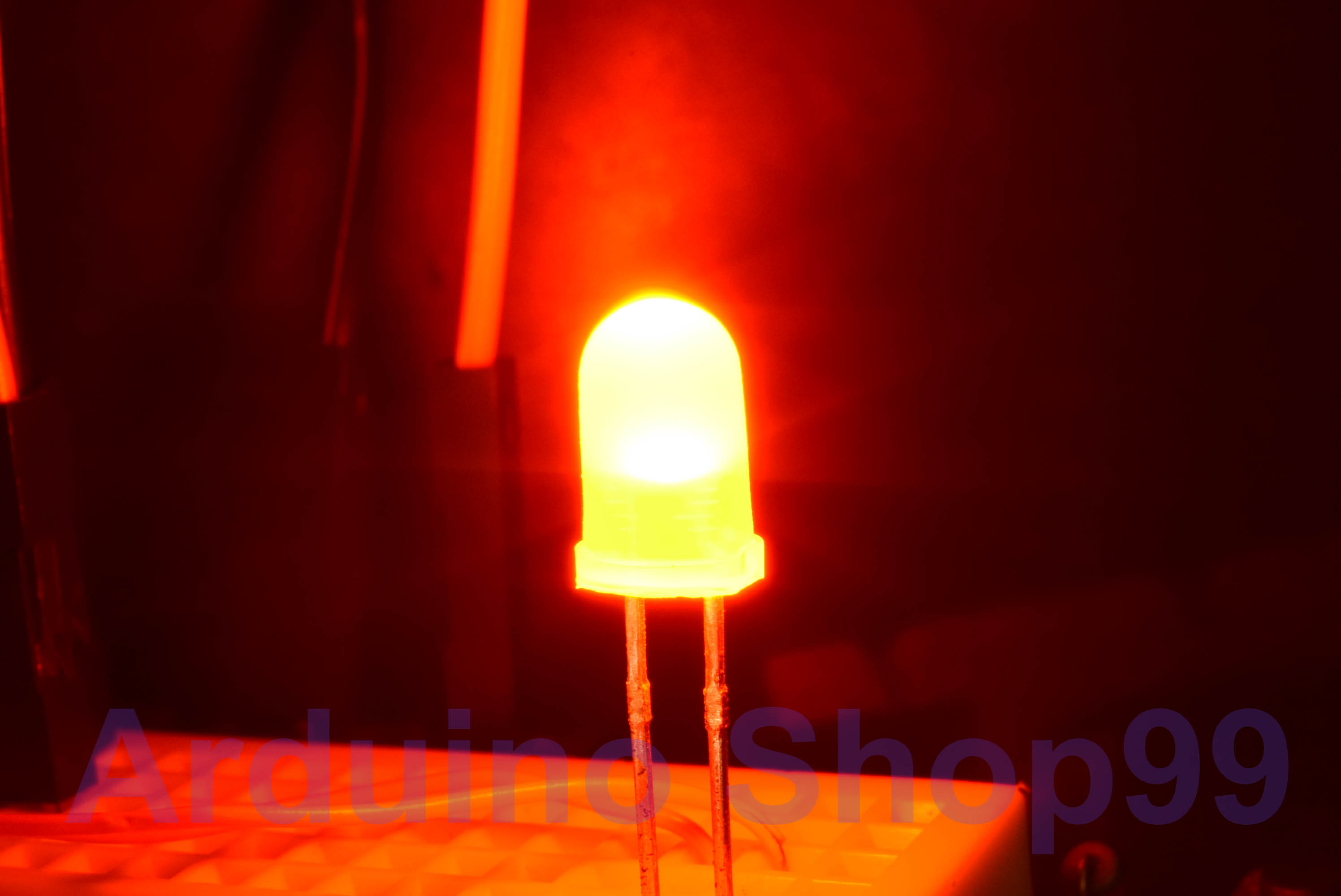 LED 5mm Orange (สีส้ม) 1 ชุด 10 ตัว