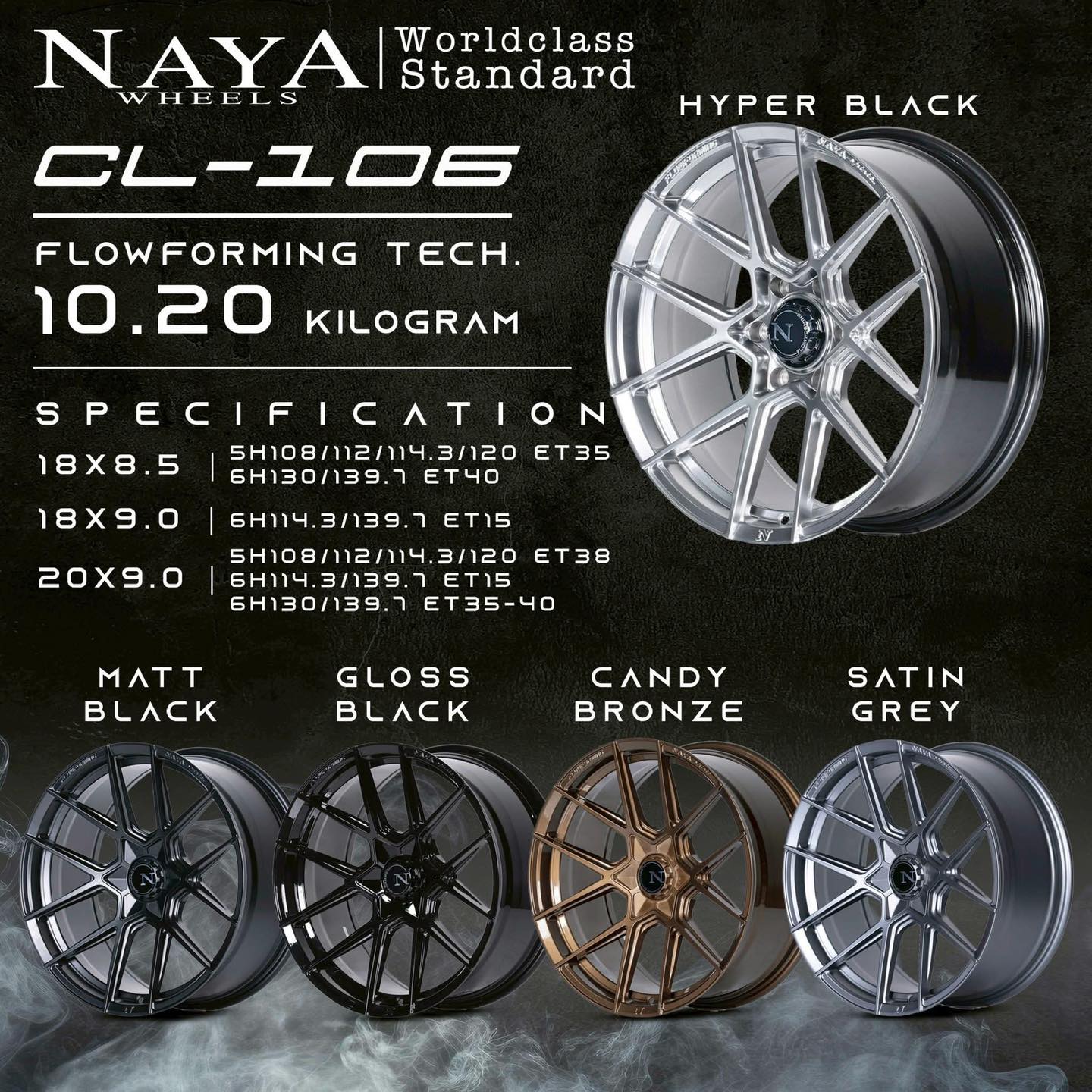 ล้อ Naya wheel flowforming ขอบ 20 ราคาพิเศษ