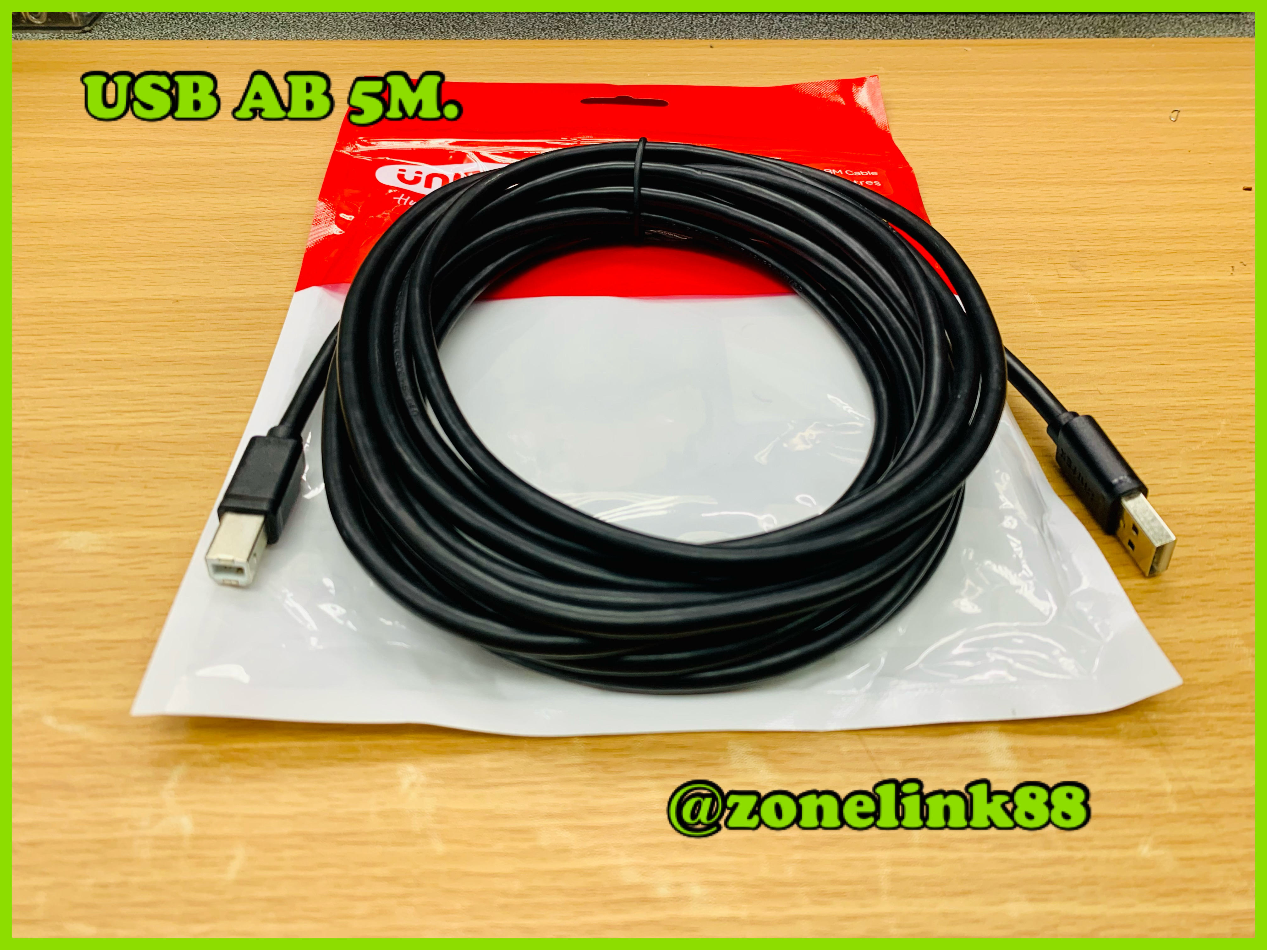 UNITEK Y-C421GBK USB2.0 A to USB B Cable 5m.