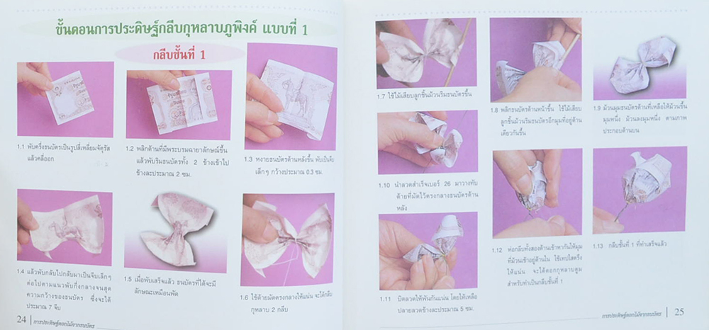 การประดิษฐ์ดอกไม้จากธนบัตร (เล่ม 1)