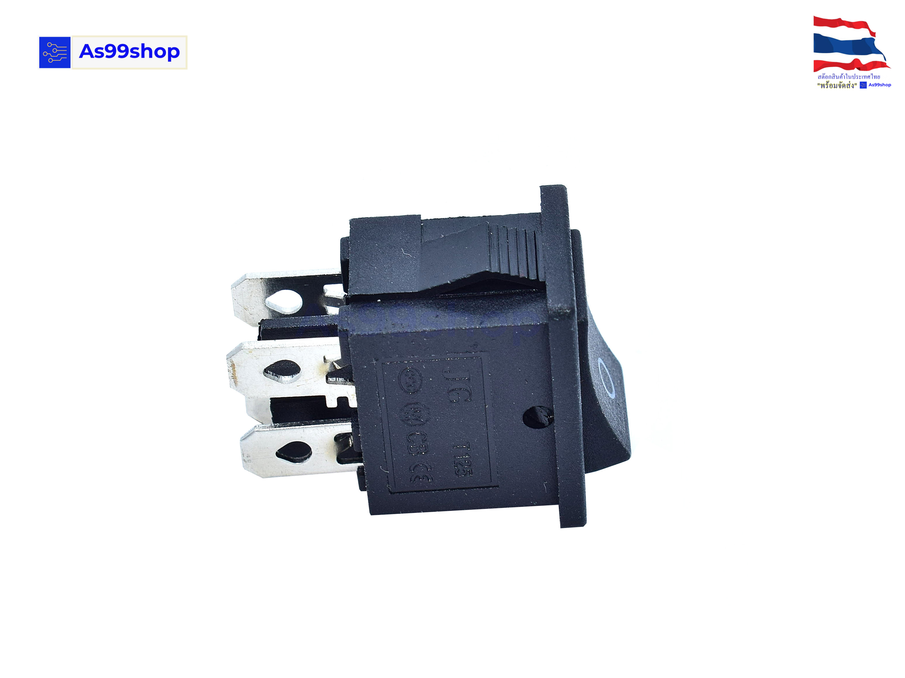 KCD1-4 Switch 4 Pin AC 250V 6A /125V 10A BLACK( 2 ตัว)