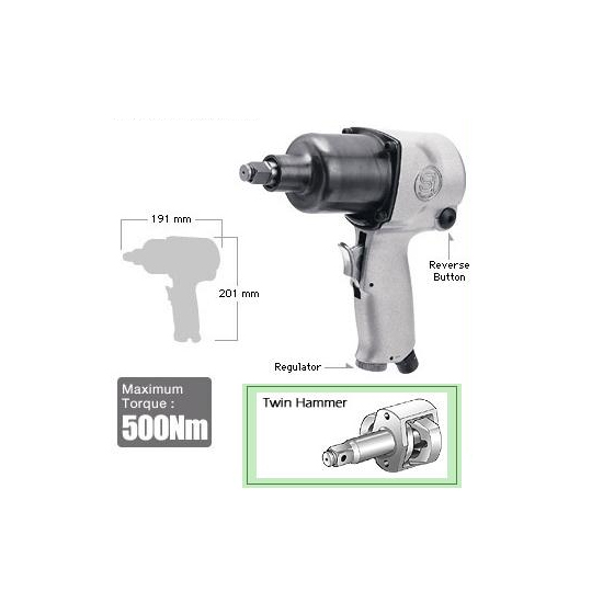 SHINANO SI-1420T บล็อกลม 1/2นิ้ว รุ่นปืนงานหนัก ระบบ Twin Hammer