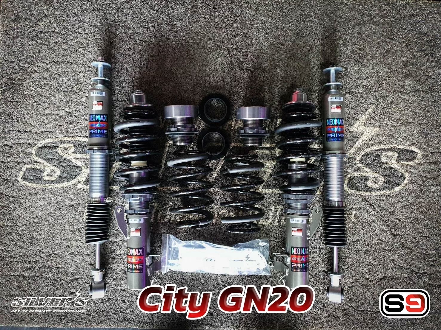 โช๊คอัพสตรัทปรับเกลียว Silver’s รุ่น NeoMaxPrime สำหรับรถ CITY NG20