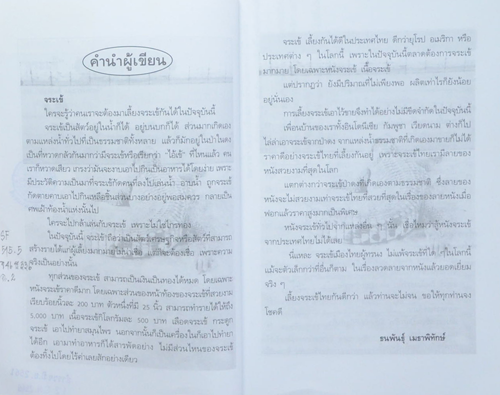 สัตว์เศรษฐกิจ จระเข้ (ขายตามสภาพ)