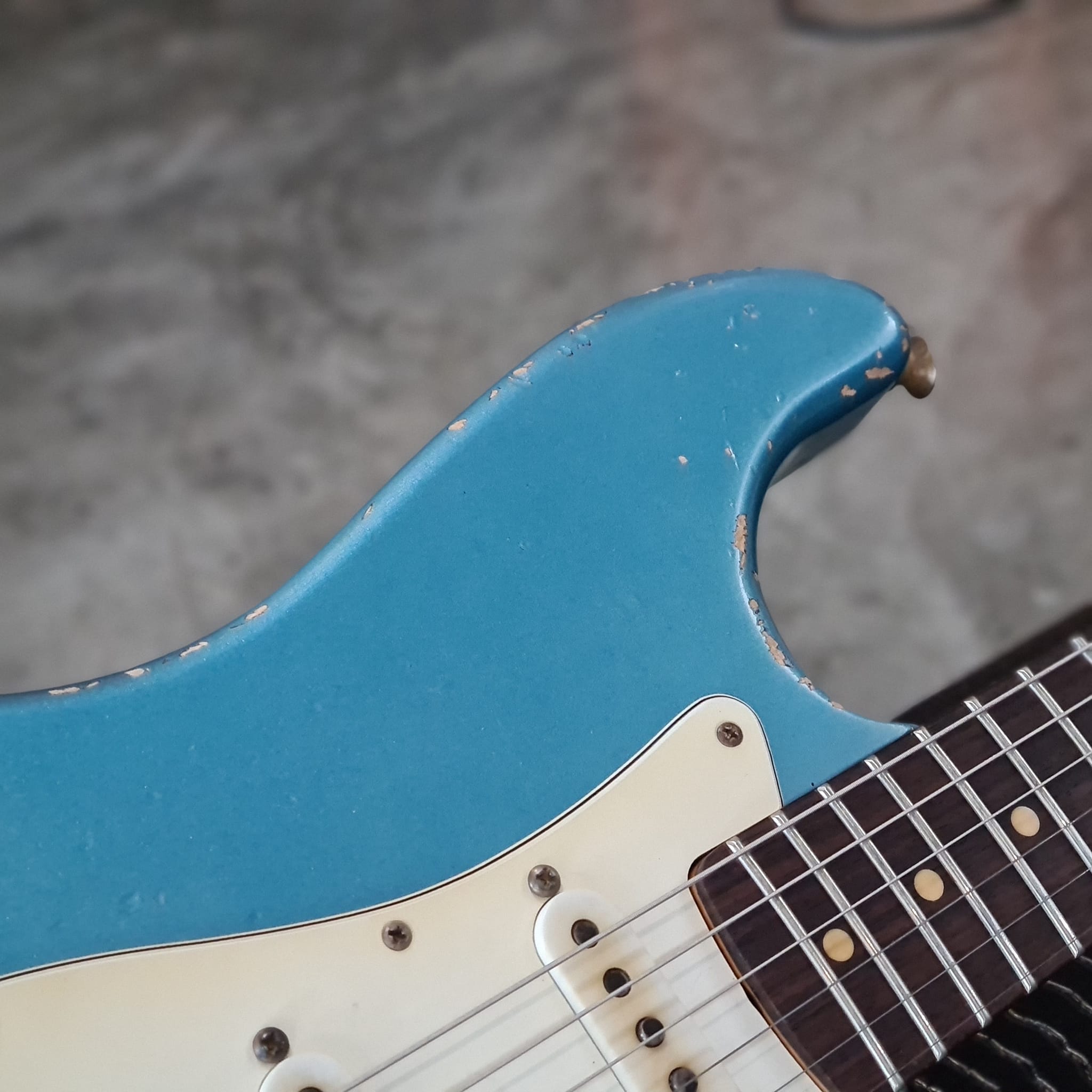 (BRAND NEW) JOHN CRUZ CUSTOM GUITARS - CROSSVILLE ST , GULF BLUE METALLIC OVER SUNBURST "BATTLE AXE" #JC00880522 (2022)