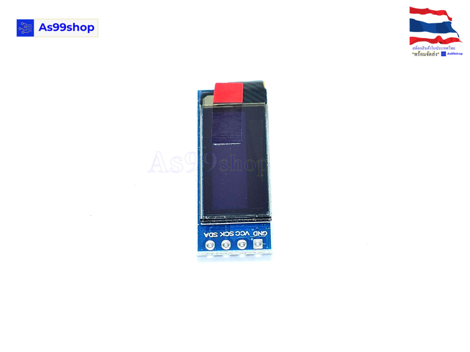 จอแสดงผล OLED ขนาด 0.91 นิ้ว แบบ I2C สีน้ำเงิน