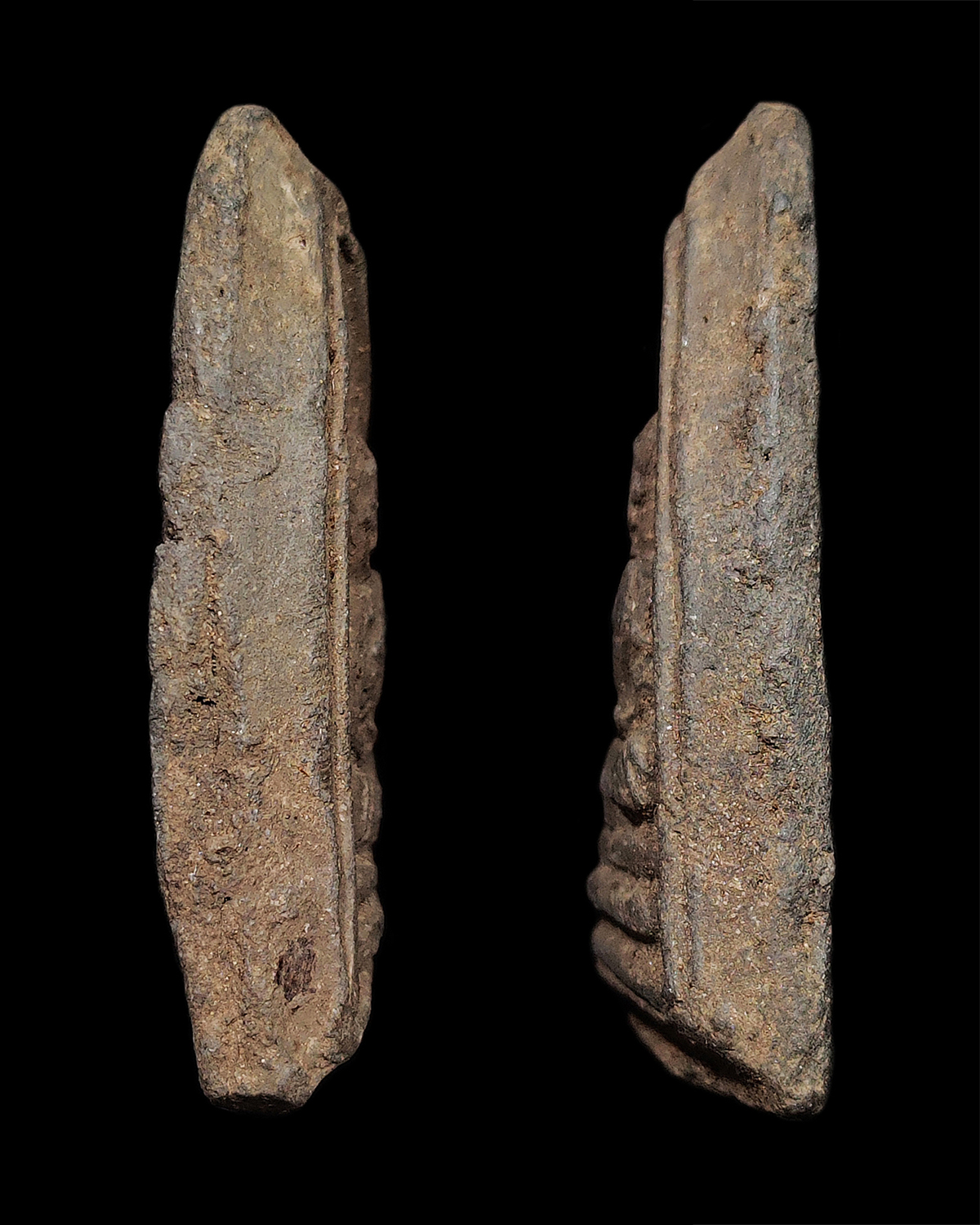 พระรูปเหมือนเนื้อดินผสมว่าน หลวงพ่อจันทร์ วัดทุ่งเฟื้อ จ.นครศรีธรรมราช รุ่นแรก เป็นพระยุคแรกๆของท่าน