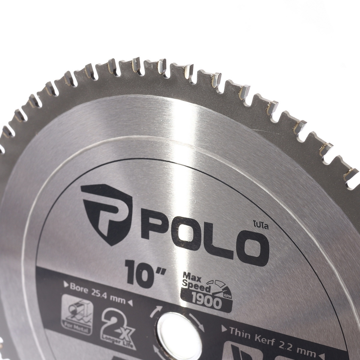 POLO ใบเลื่อยวงเดือนคาร์ไบด์ ตัดเหล็ก 10"x60T