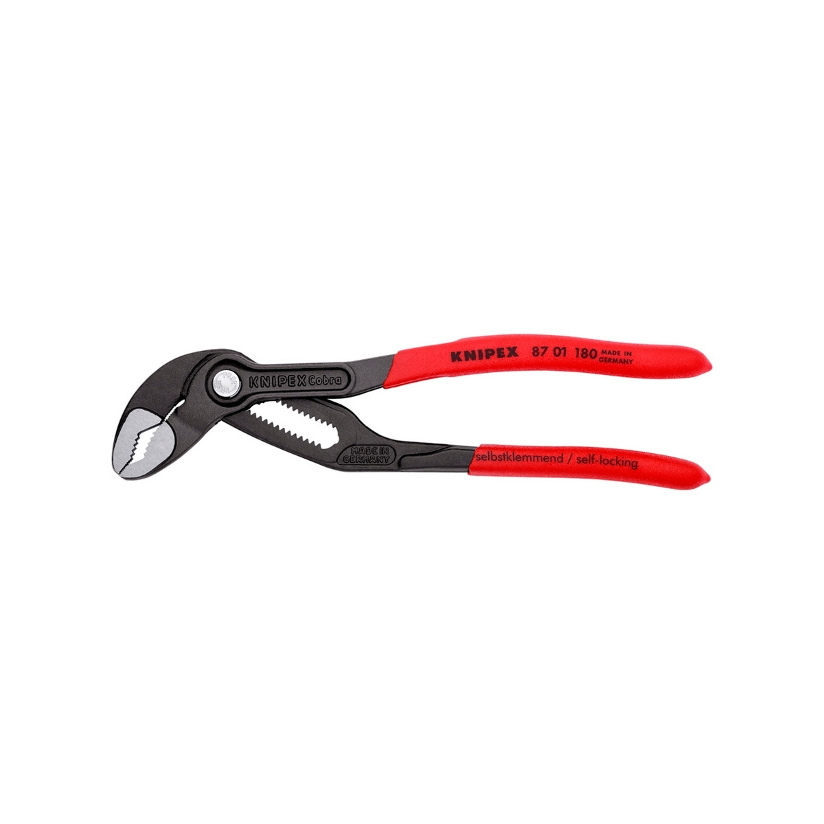 KNIPEX 87 01 180 คีมคอม้า รุ่น Cobra ด้ามพลาสติก 180mm (7")