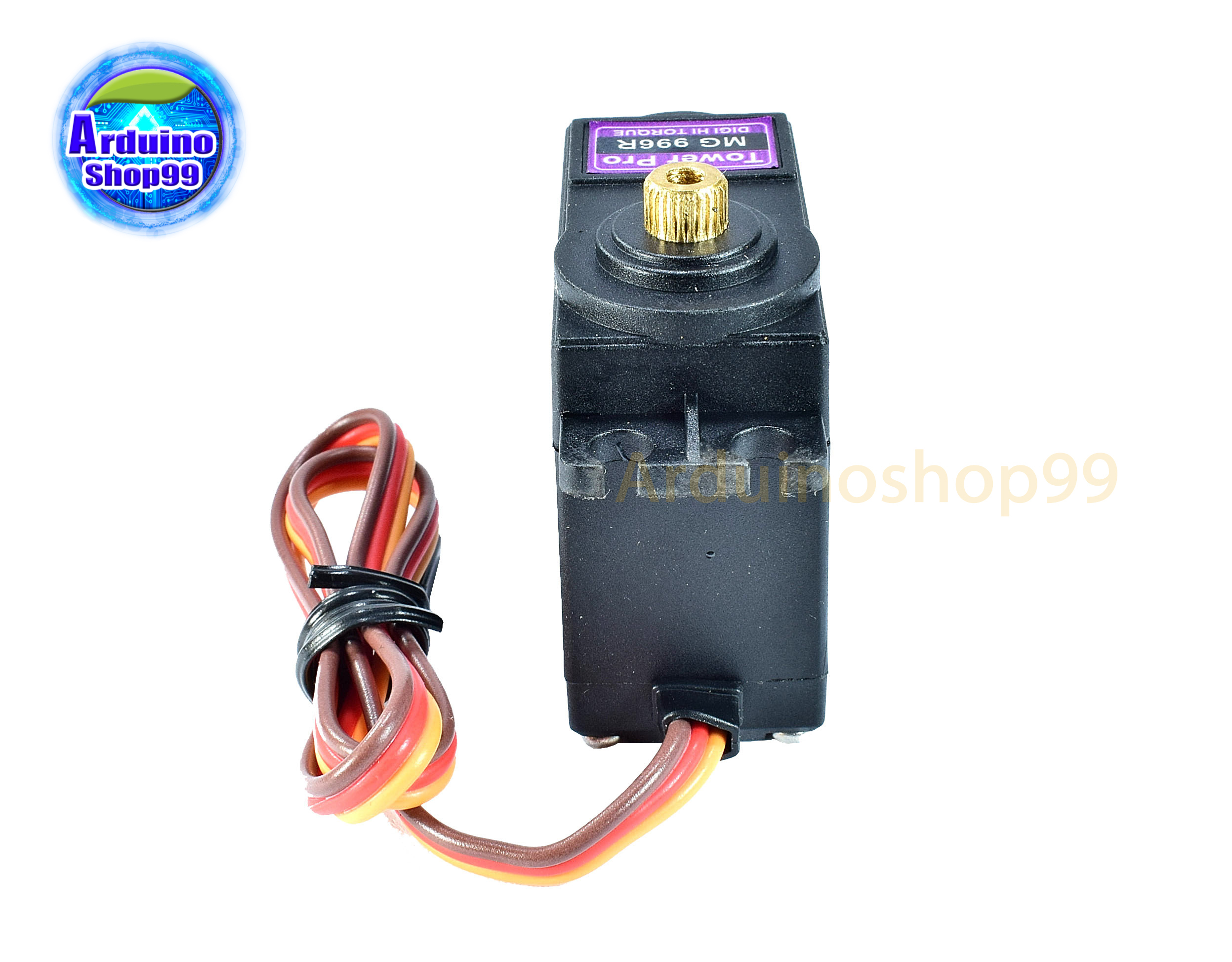 MG996R เซอร์โว หมุนได้ 0-180 องศา แรงบิด 13 kg/cm เฟืองโลหะ