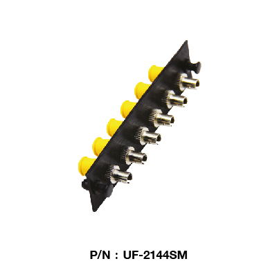 FIBER OPTIC UF-2144SM 6 ST Snap-In Adapter PLATE (SM & MM.) (แผง SNAP SM,ST 6 F)