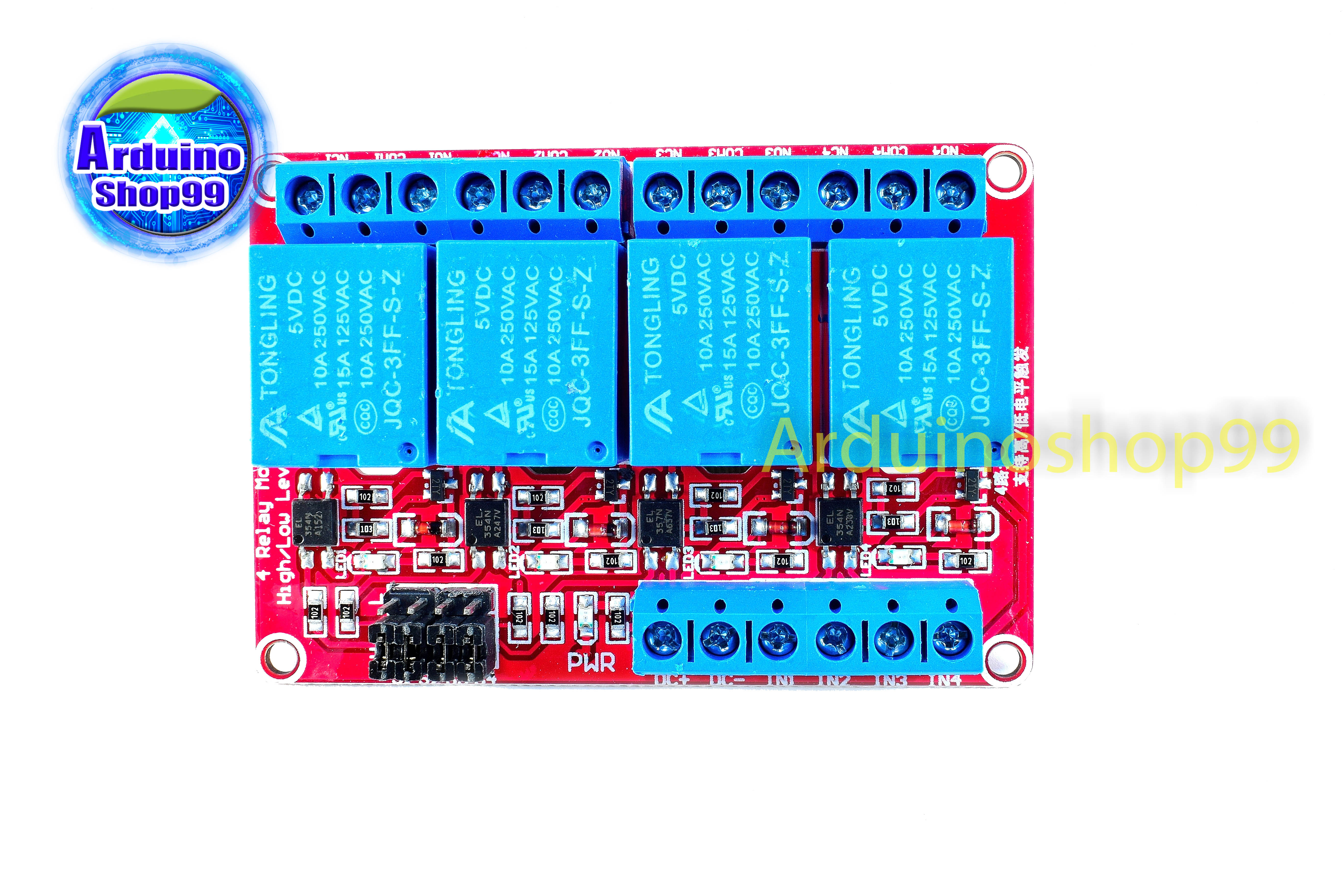 Relay 5v 4 Channel 10A 250V แบบ Active High/Low
