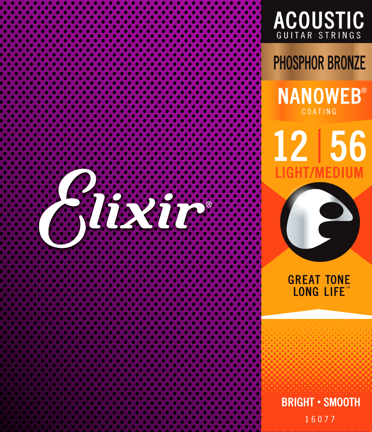 Elixir - โปร่ง (Acoustic) Phosphor Bronze Nanoweb Light-Medium 12-56