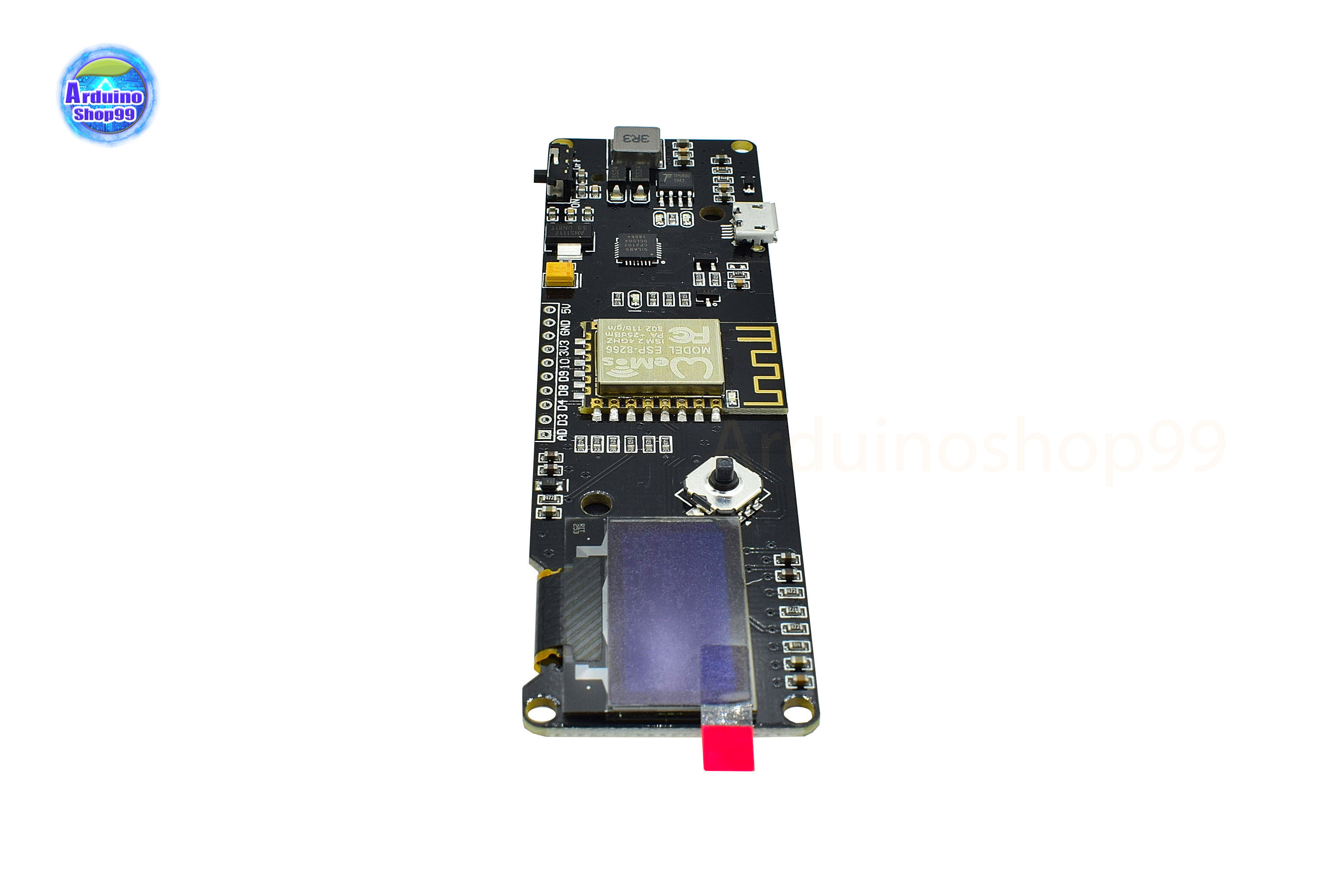 D1 ESP-Wroom-02 Motherboard Module ESP8266+0.96 OLED+18650/5800mAh 1 ก้อน
