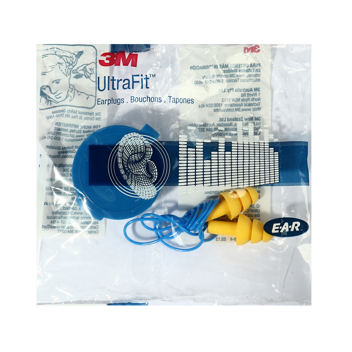 3M No.340-4002 ปลั๊กอุดหู ULTRAFIT มีสาย (NRR 25)