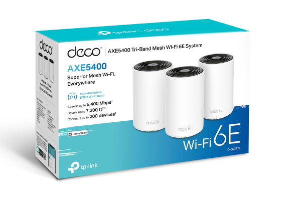 Deco XE75 Pro V2 AXE5400 Tri-Band Mesh Wi-Fi 6E System