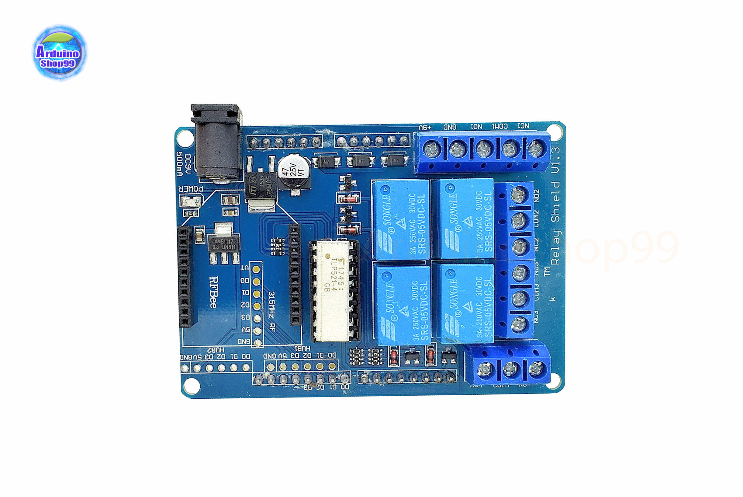 4 Channel Relay And Xbee Shield For Arduino