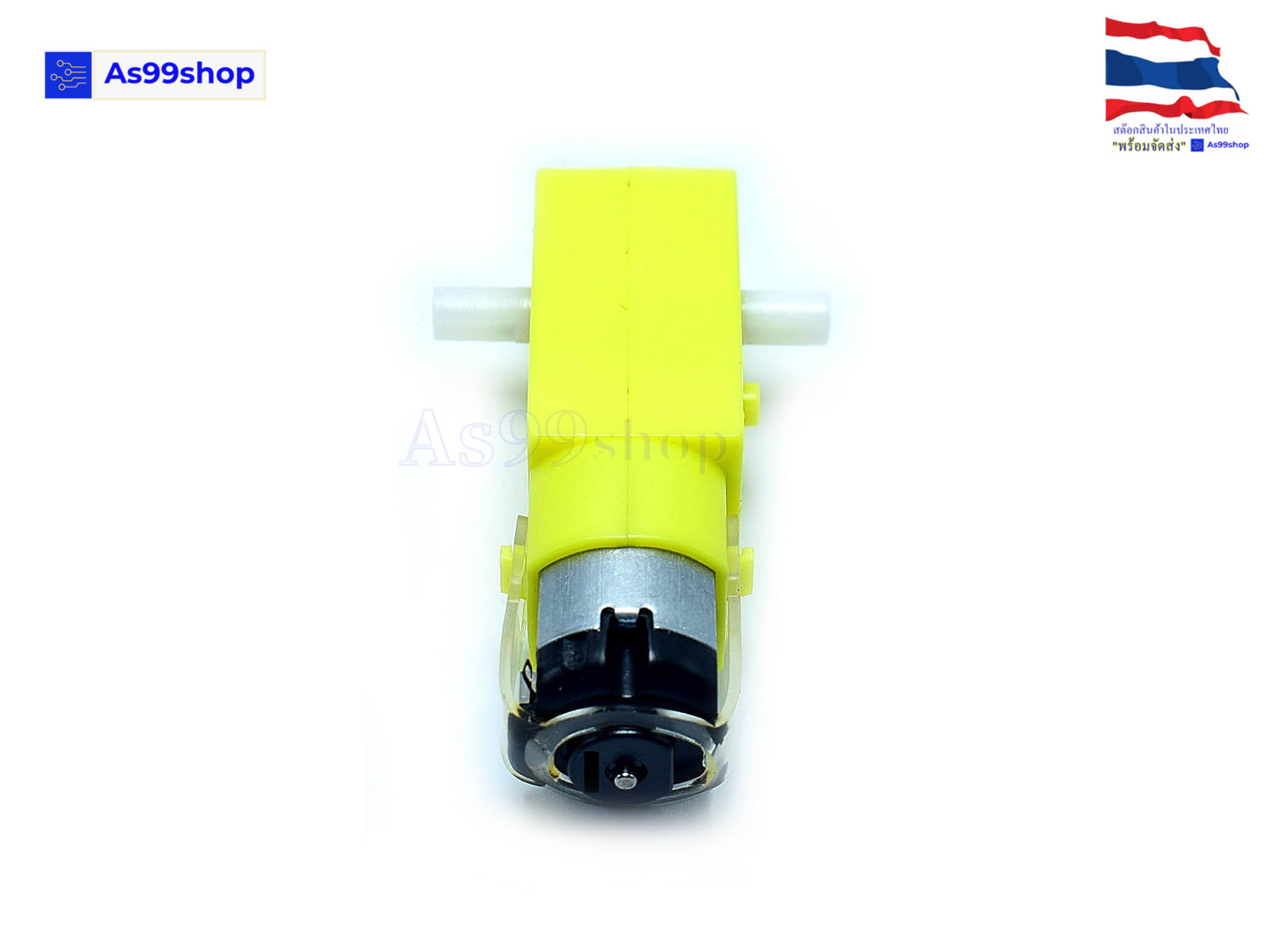 เกียร์มอเตอร์เฟือง 1:48 สำหรับ Smart Robot Car มอเตอร์หุ่นยนต์ แบบแกนใส่ล้อได้ 2 ด้าน (3V–9V)