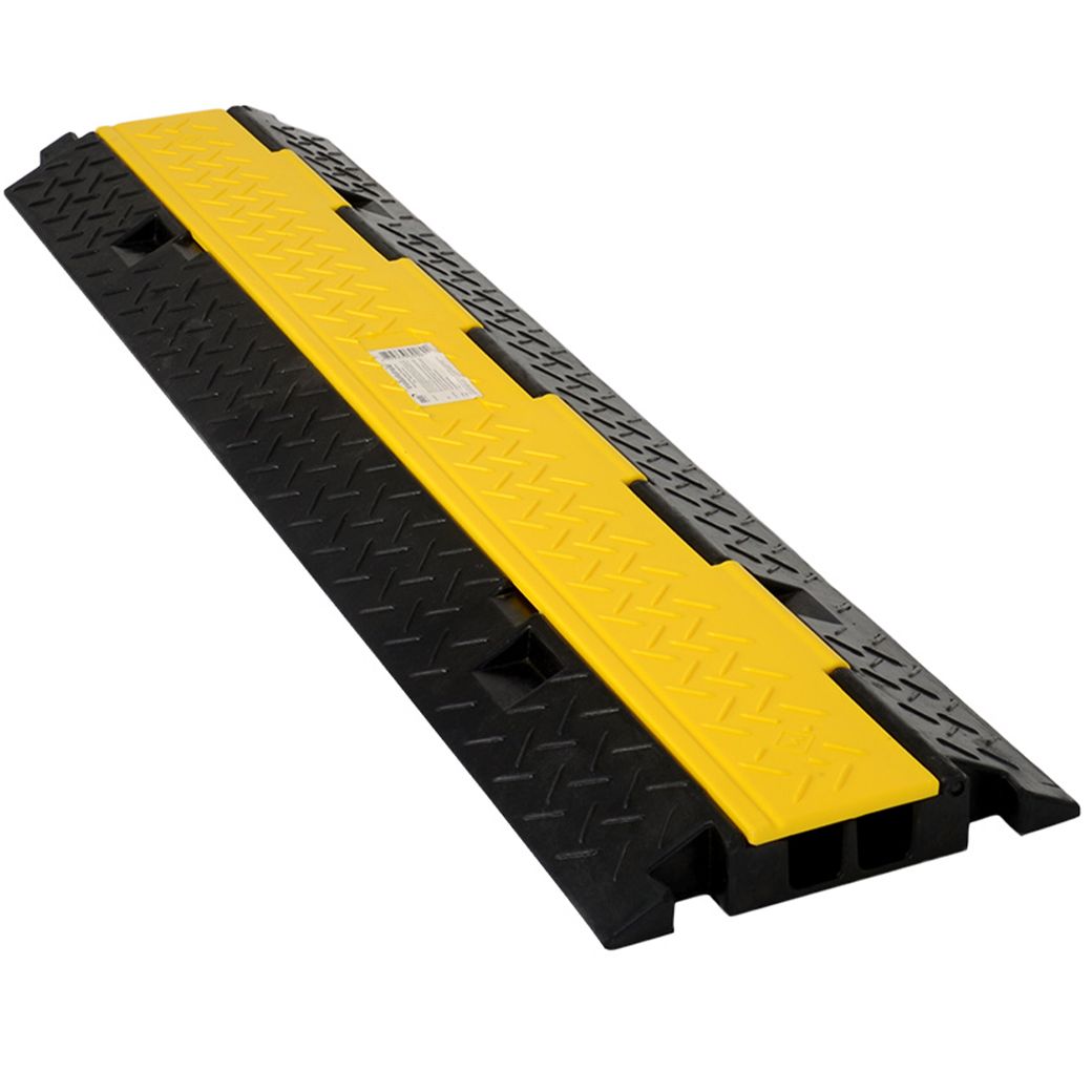 YAMADA ยางป้องกันสายไฟ 2 ช่อง 100x24.5x4.5cm สีเหลือง