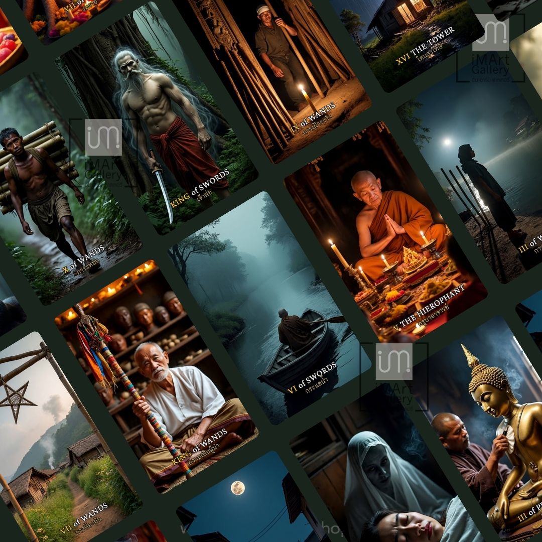 Thai Occult Tarot ความมืดที่ซ่อนอยู่หลังม่านแห่งความศรัทธา 78 ใบ