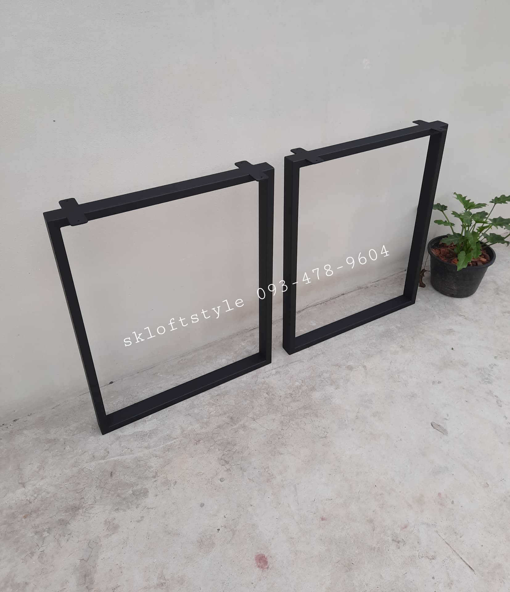 ขาเหล็กโต็ะทรงสี่เหลี่ยมเหล็ก2"×1"