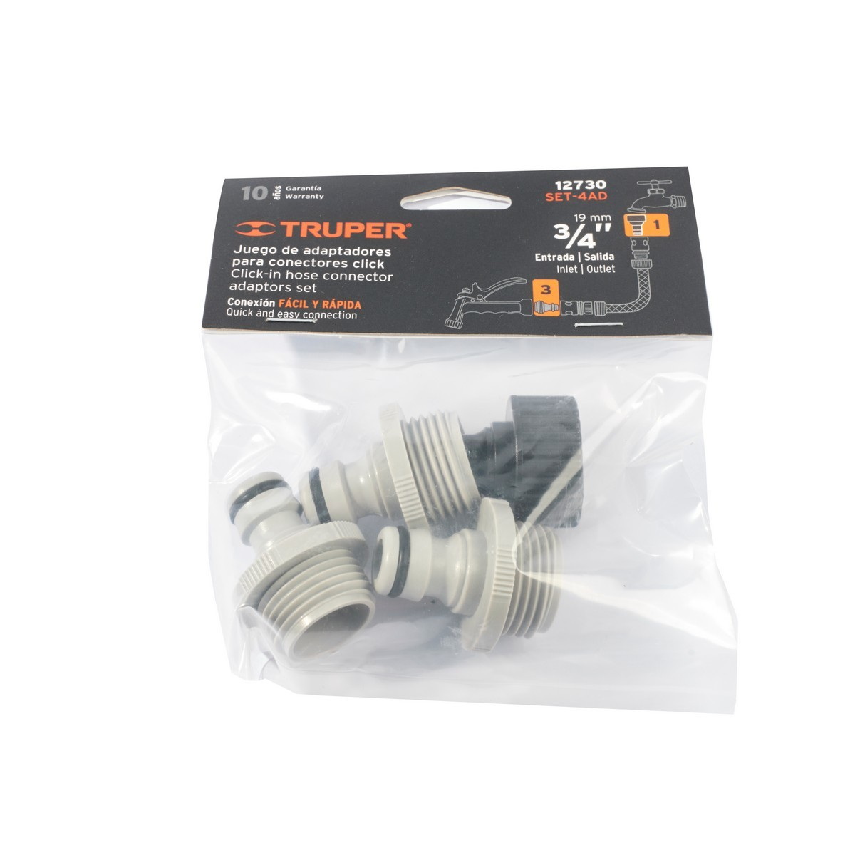 TRUPER 12730 (SET-4AD) ชุดข้อต่อ 4 ชิ้น 3/4"