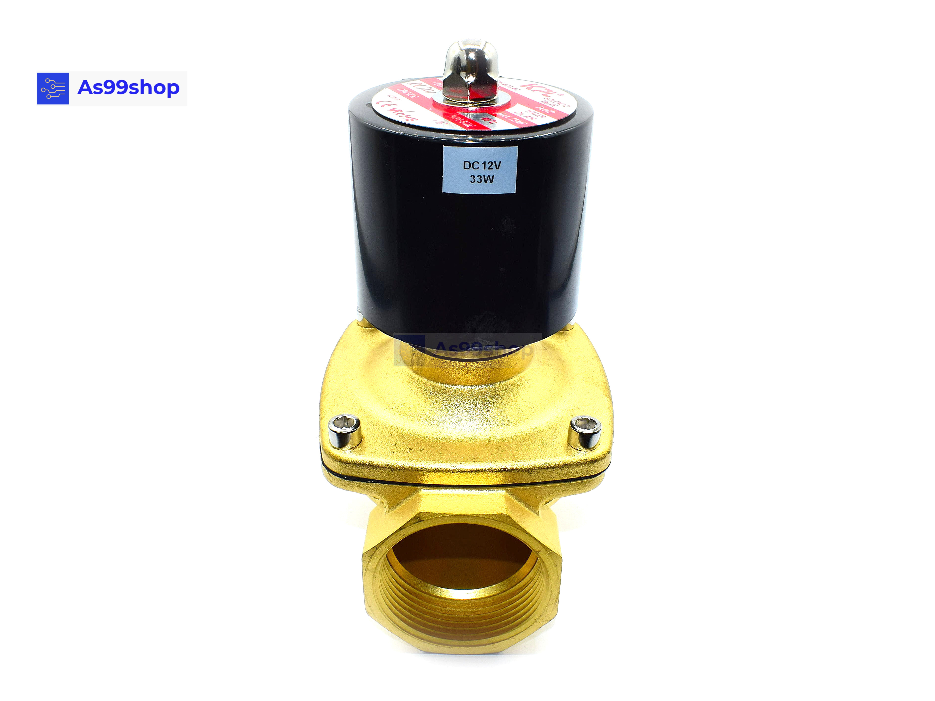 Solenoid Valve โซลินอยด์วาล์วทองเหลือง NC ปกติปิด 1 1/2" 12VDC