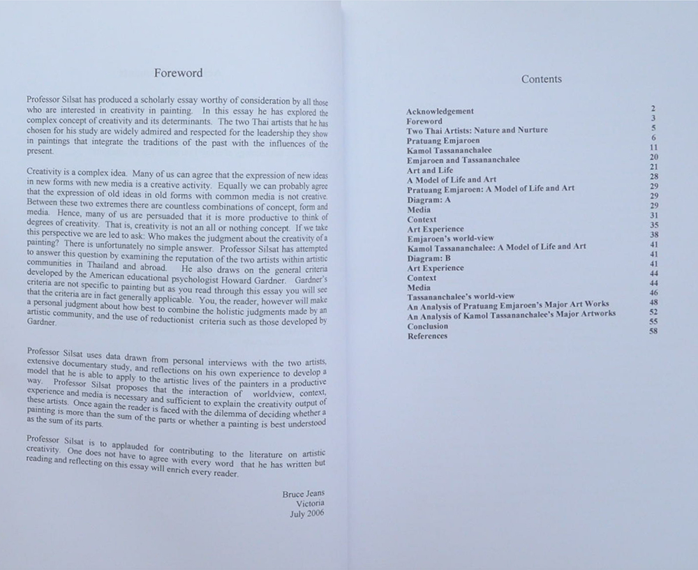 Two Thai Artists An essay on nature and nurture