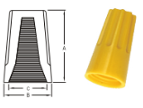 วายนัทลวดสปริง screw-on wire cap connectors