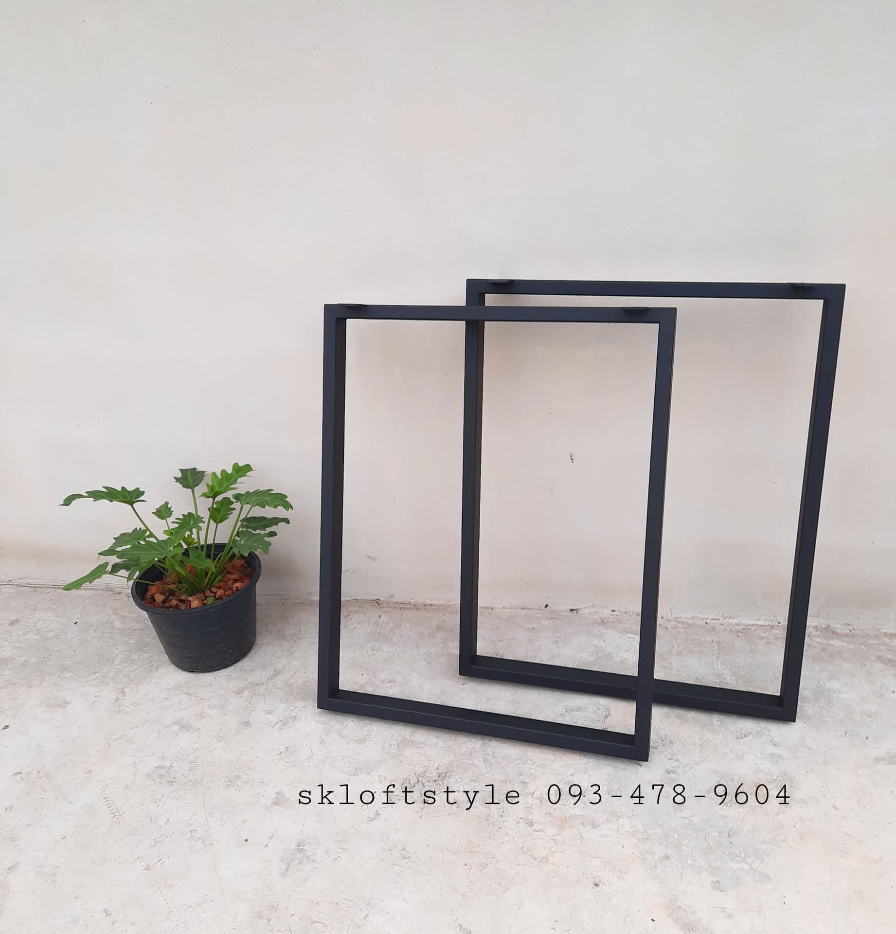 ขาเหล็กโต็ะทรงสี่เหลี่ยมเหล็ก2"×1"