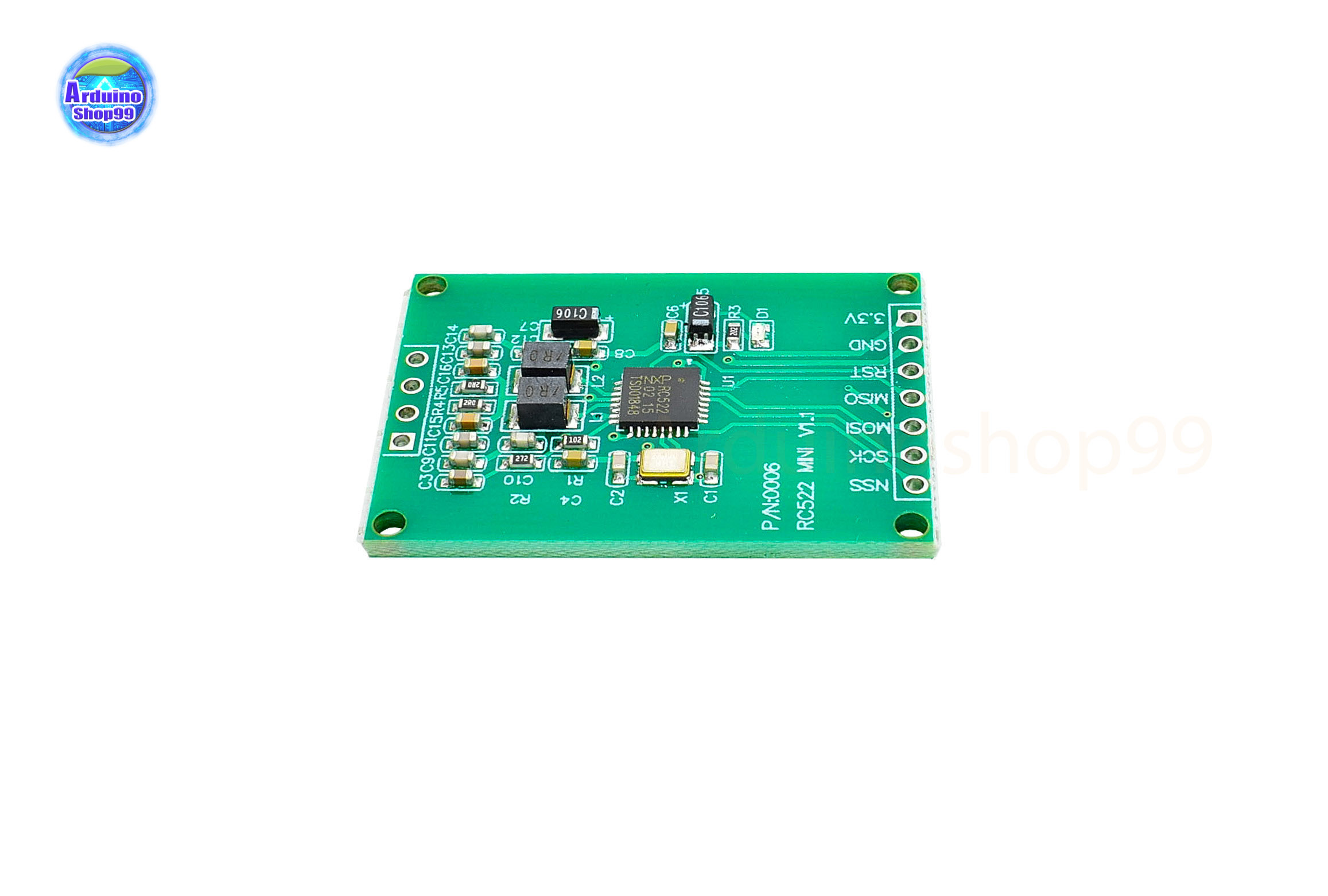 RC522 RFID Module Mini Card Reader/Detector 13.56MHz Green PCB
