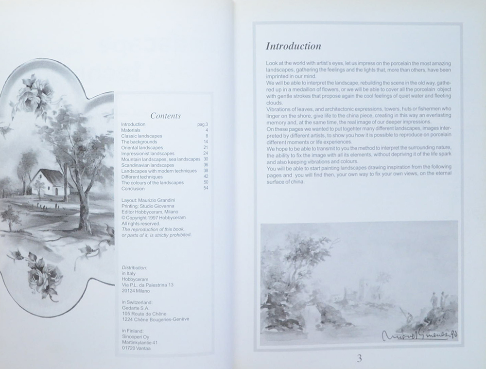 painting on porcelain Landscape techniques