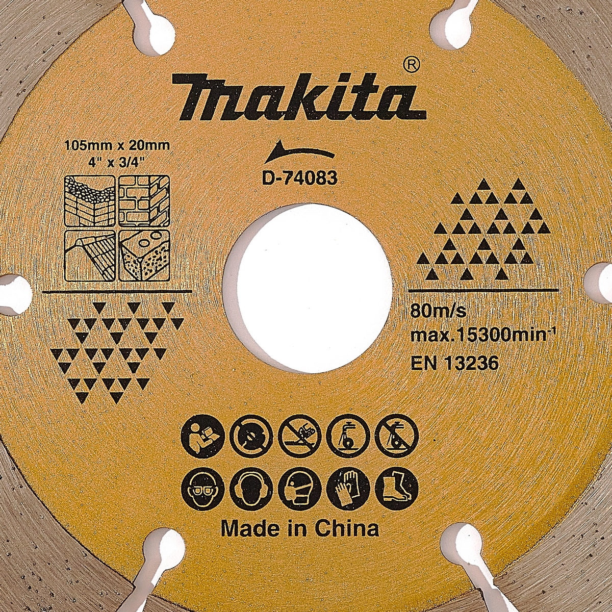 MAKITA D-74083 ใบเพชร 4"x1.8mm น้ำ,แห้ง ร่อง-ทอง กระเบื้อง,คอนกรีต,หินอ่อน,อิฐ