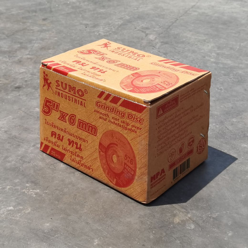 SUMO ใบเจียร 5"x6mm หนา สีแดง (25ใบ/กล่อง)