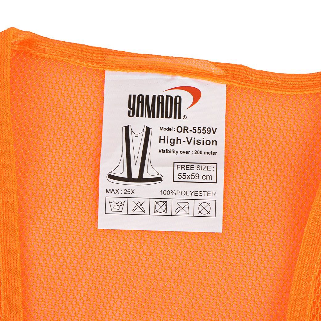 YAMADA รุ่น OR-5559V เสื้อจราจร สีส้ม แถบสีเหลือง