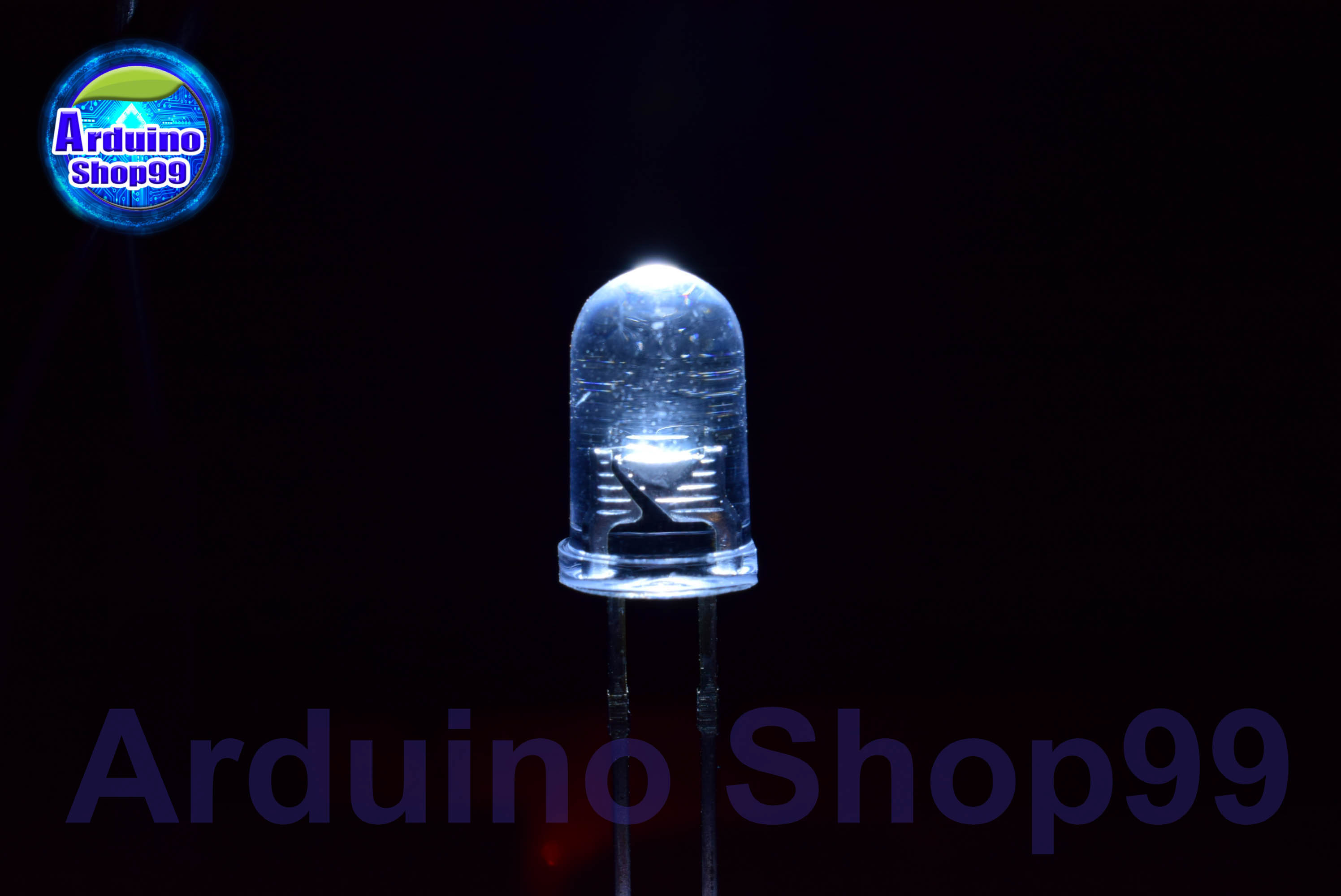 LED 5mm White 1 ชุด 20 ตัว