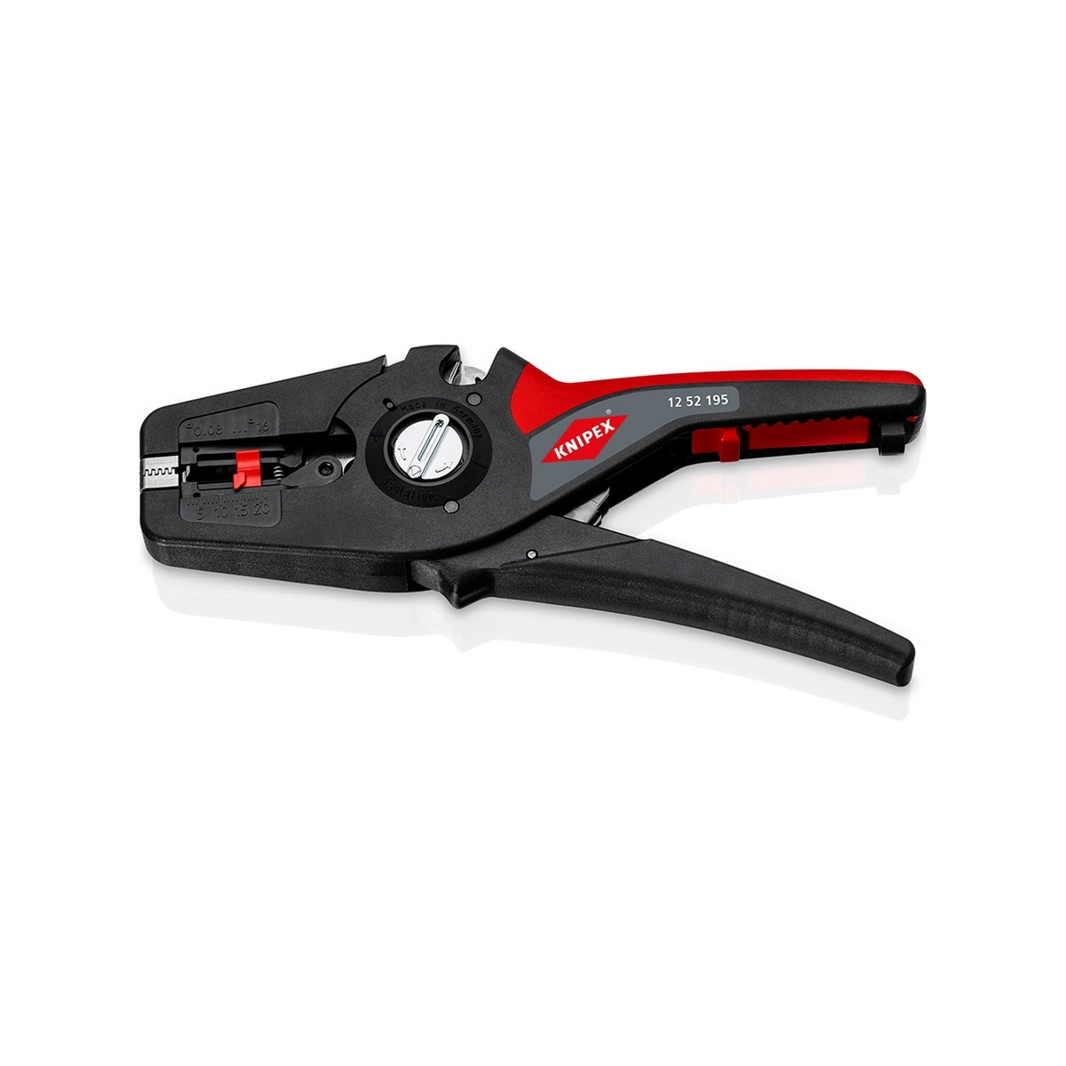 KNIPEX 12 52 195 คีมปอกสายไฟแบบกลม อัตโนมัติ 195mm