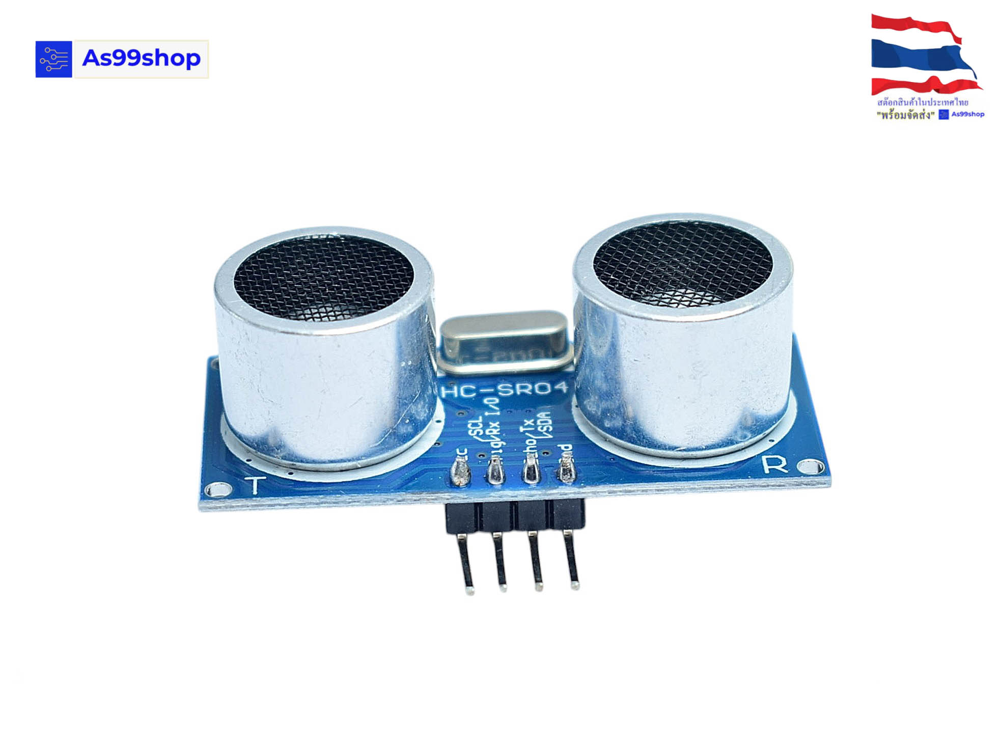 HC-SR04 Ultrasonic module(3.3 ถึง +5V)