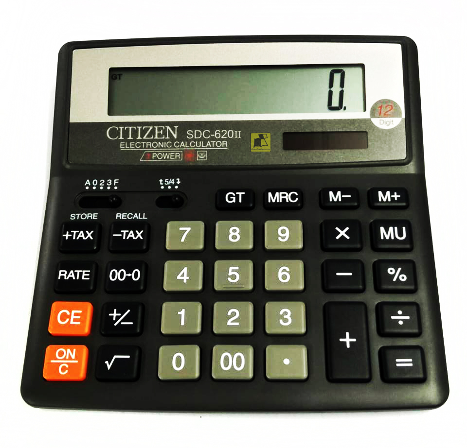 เครื่องคำนวณเลข CITIZEN รุ่น SDC-620II จำนวน 12 หลัก