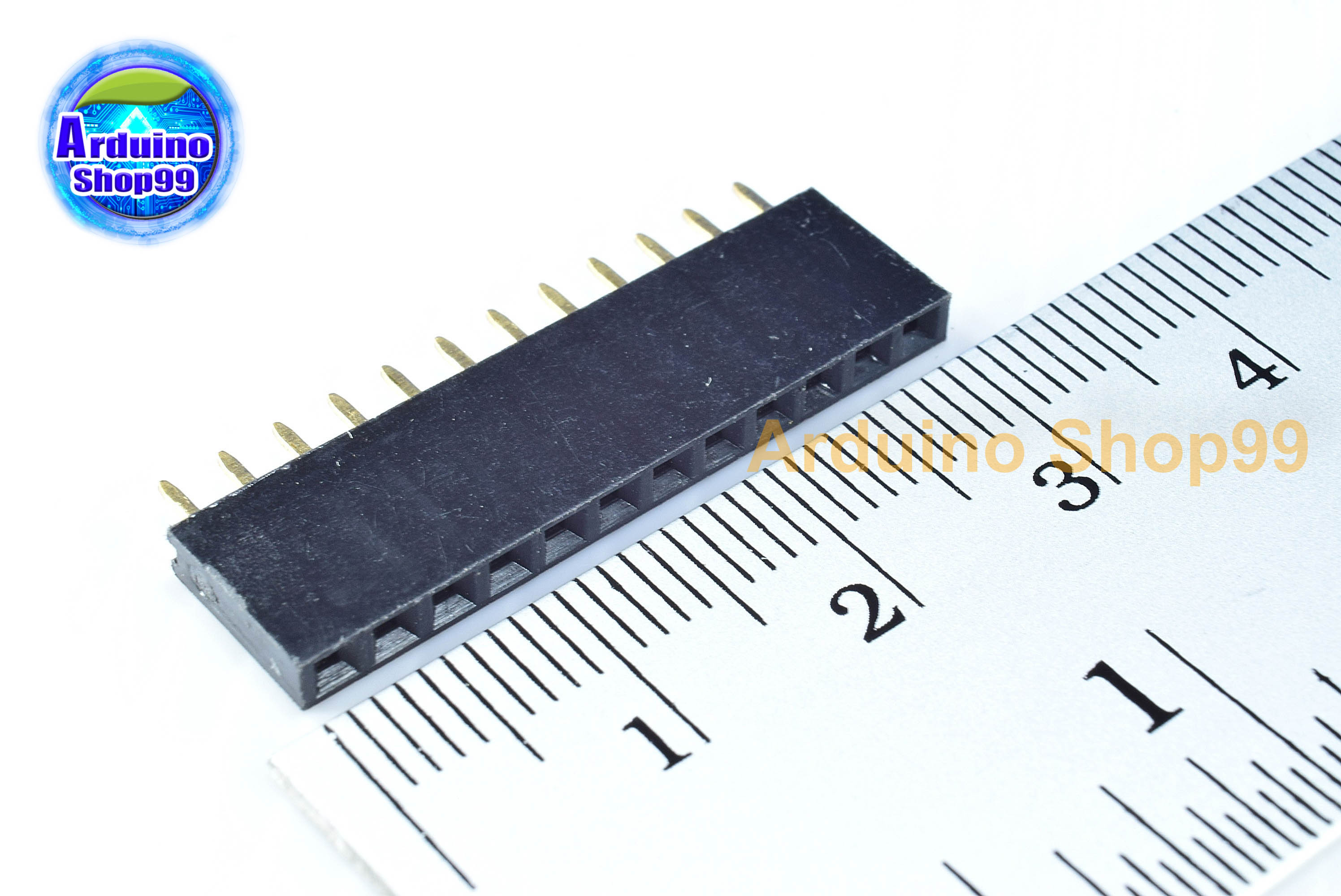 12P-Pin Socket 2.54MM single row female(1 ชุด 6 ตัว)