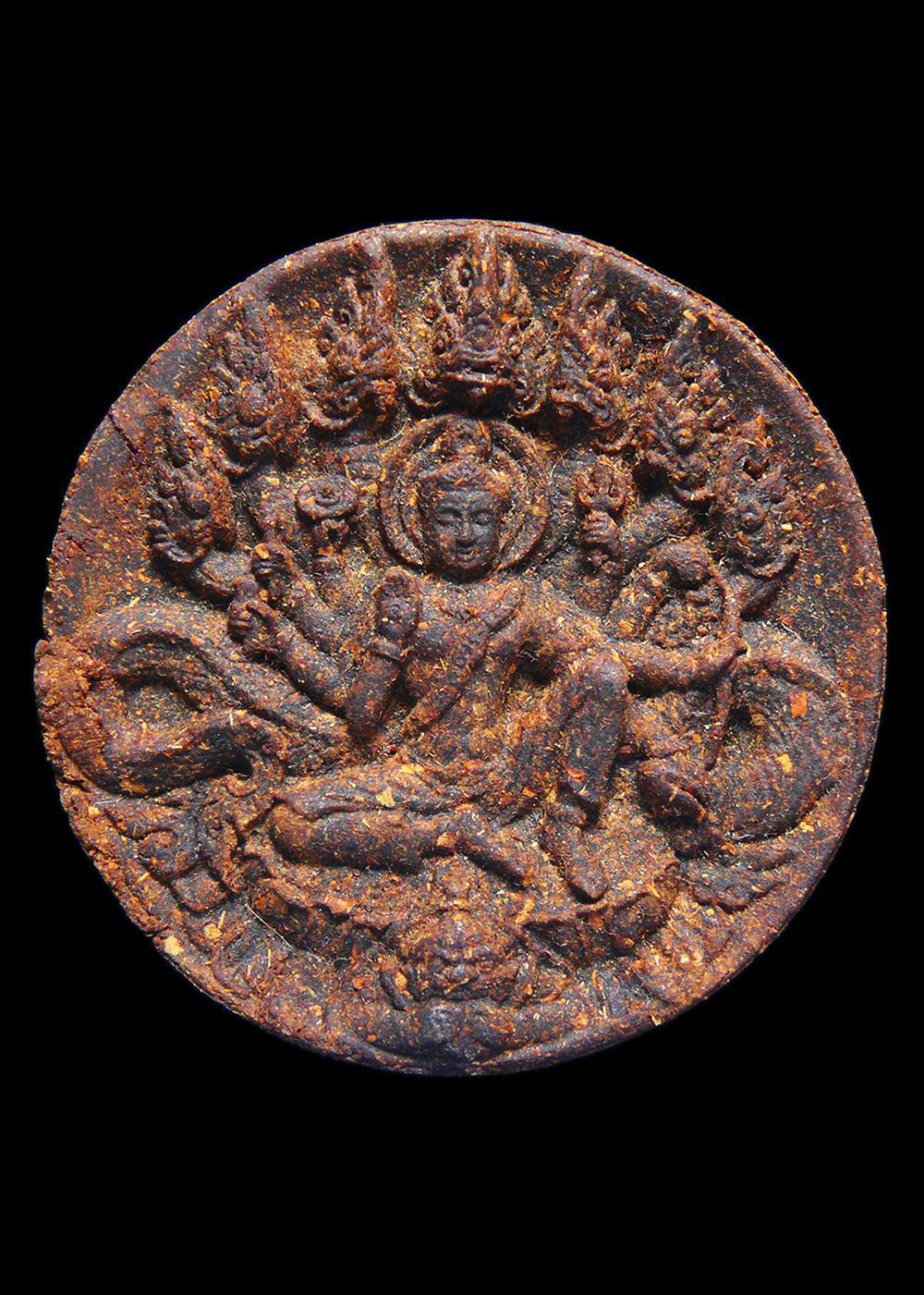 จตุคามรามเทพ เนื้อว่านปิดทอง สวยคมชัดหน้าหลัง