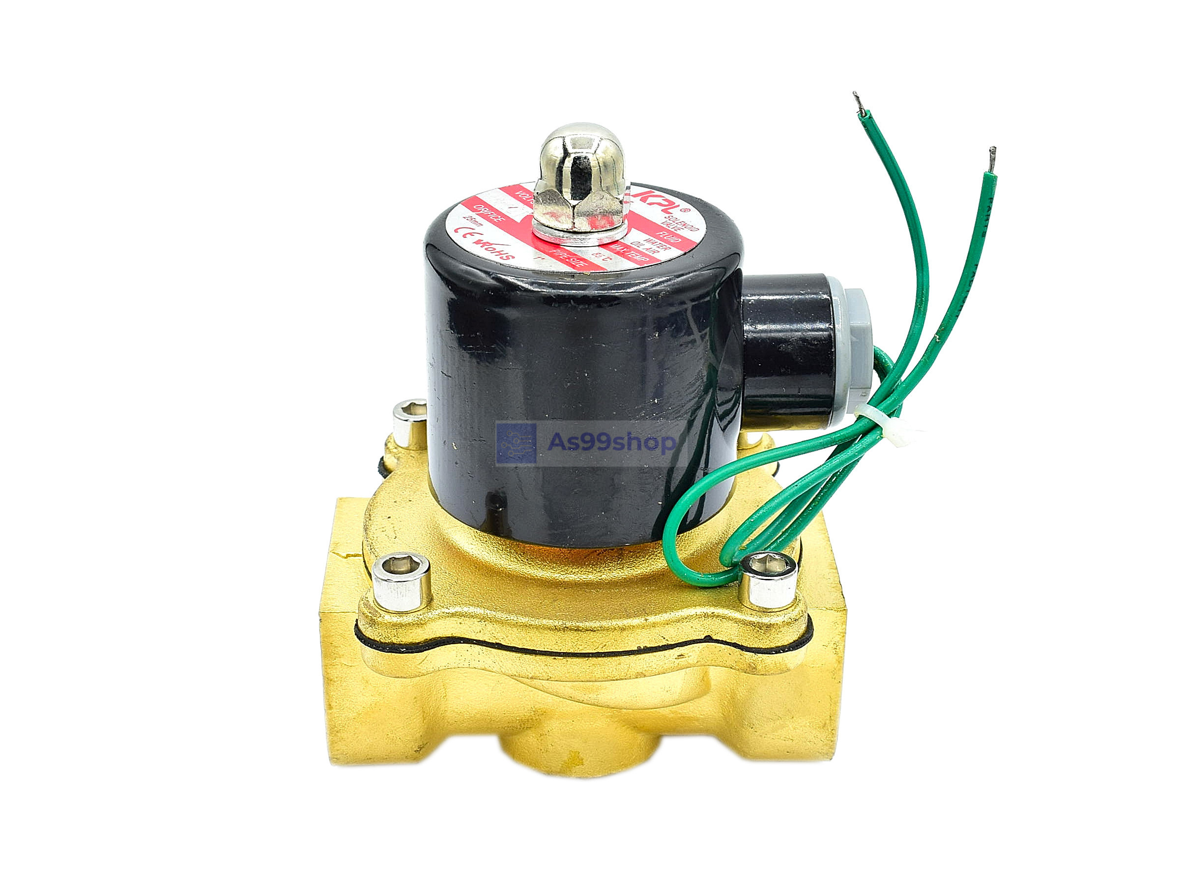 Solenoid Valve โซลินอยด์วาล์วทองเหลือง NC ปกติปิด 1" 12VDC