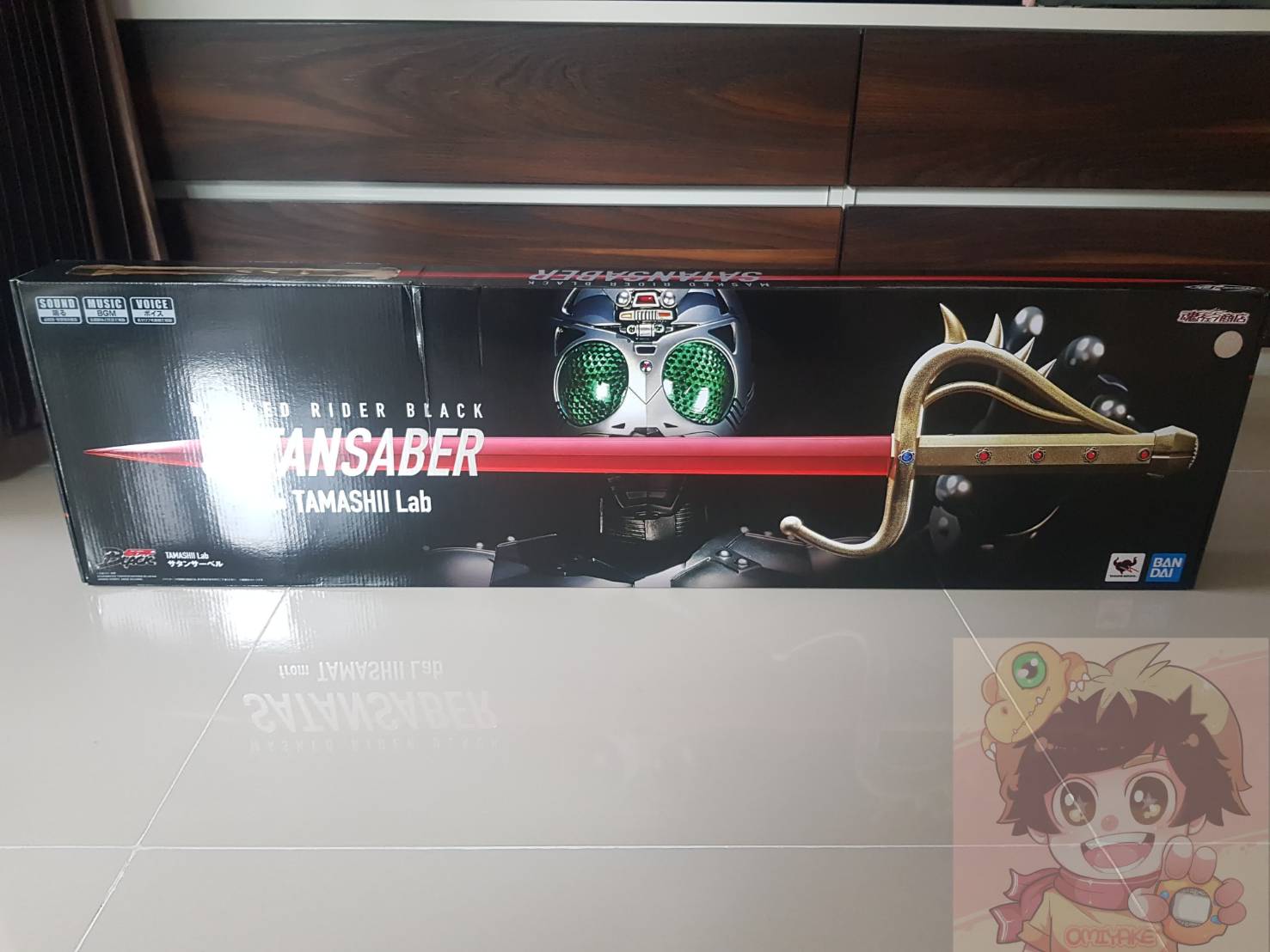 BANDAI TAMASHII LAB Masked Rider Black - SATAN SABER SCALE 1/1คาเมนไรเดอร์ BLACK ดาบชาโดว์มูน Shadow Moon