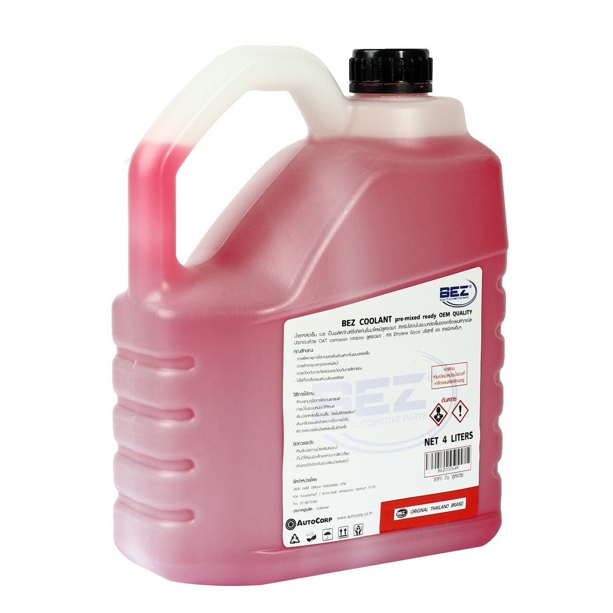 BEZ น้ำยาหล่อเย็นหม้อน้ำ สีแดง ขนาด 4L