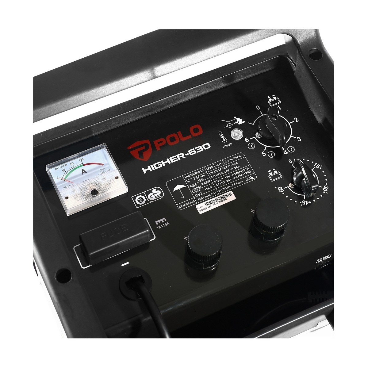 POLO HIGHER-630 เครื่องชาร์จแบตเตอรี่ 12/24V 60A