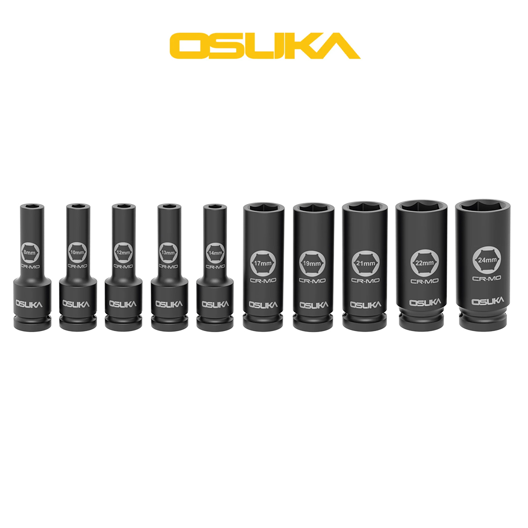 OSUKA OSAF3211 ชุดลูกบ๊อกซ์ยาว 1/2" M8-24 (10ชิ้น)