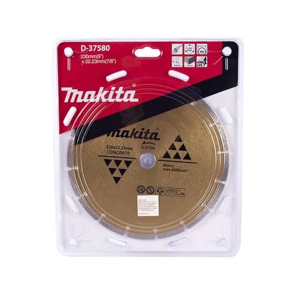 MAKITA D-37580 ใบเพชร 9" แห้ง ร่อง-ทอง