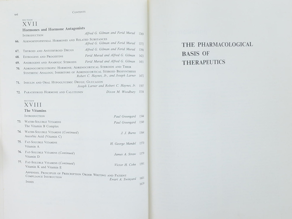 The Pharmacological Basis of Therapeutics